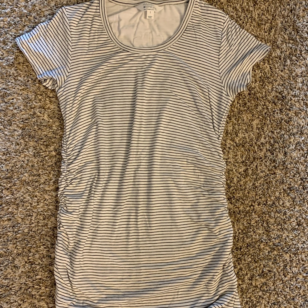 Market & Spruce Maternity Striped T-Shirt Size S